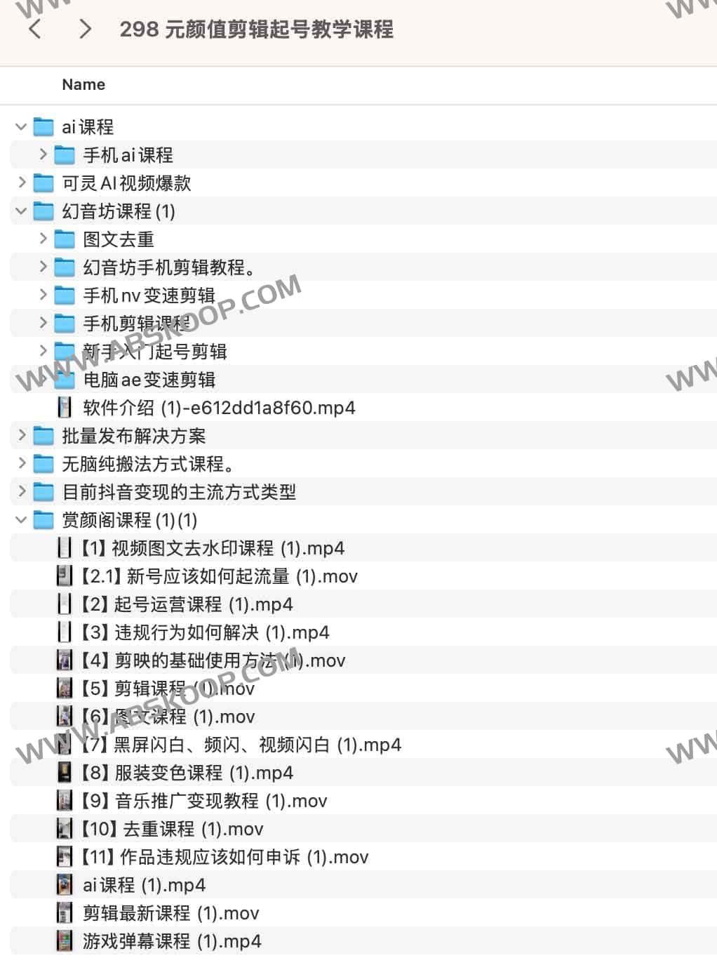 298 元颜值剪辑起号教学课程