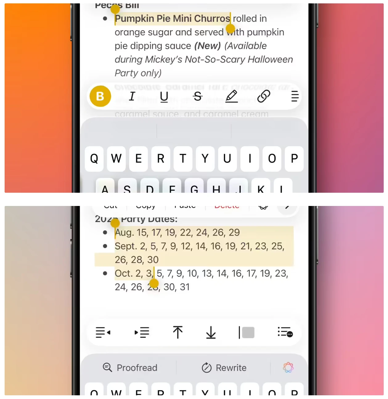 苹果 iOS 26 备忘录工具栏选项增至 18 个，可根据情境自适应切换插图