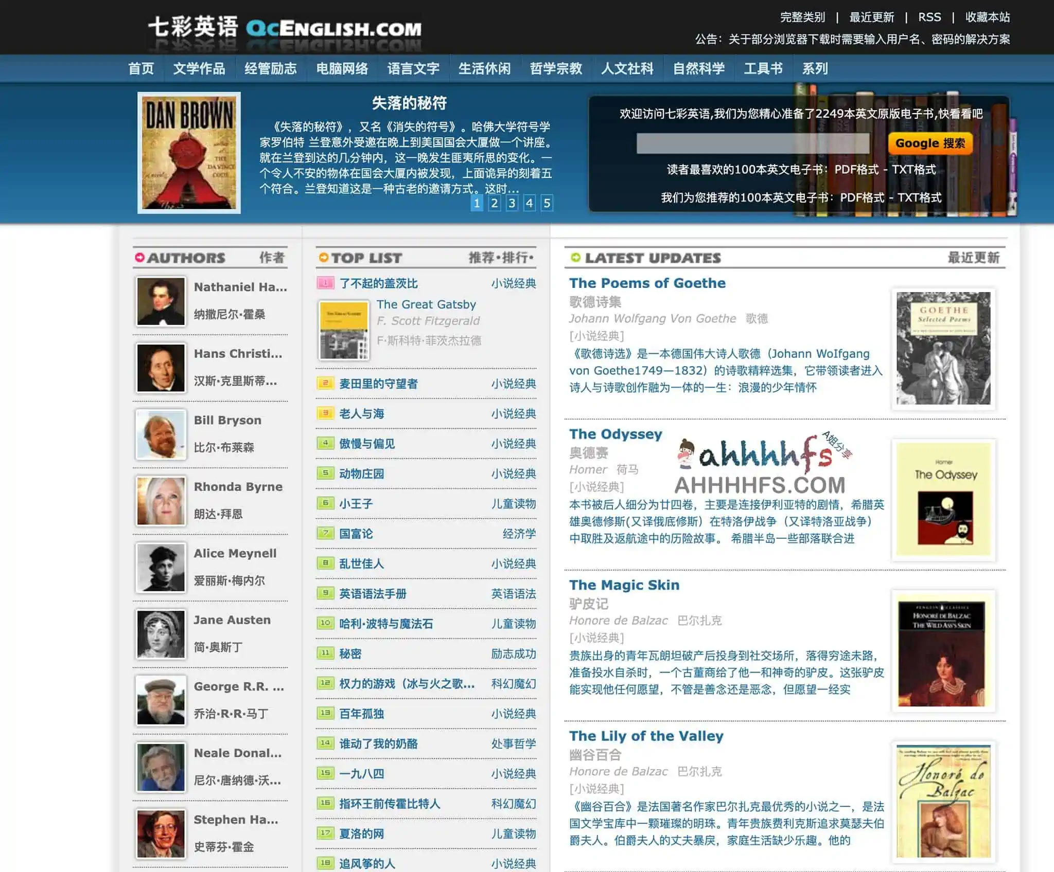 英文原版电子书下载 PDF,TXT格式-七彩英语