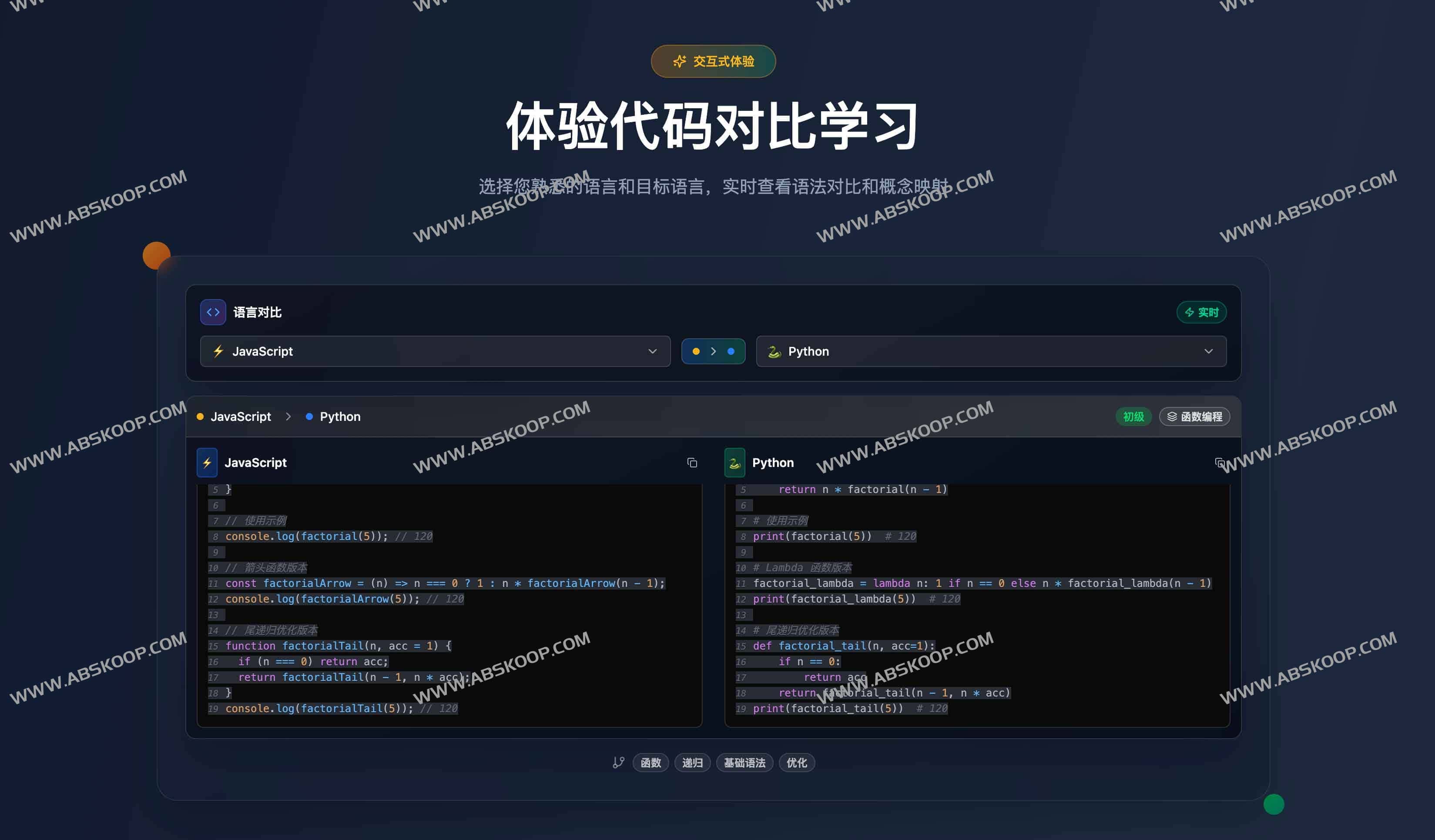 LangShift.dev 多语言编程学习平台：开发者免费语言迁移课程
