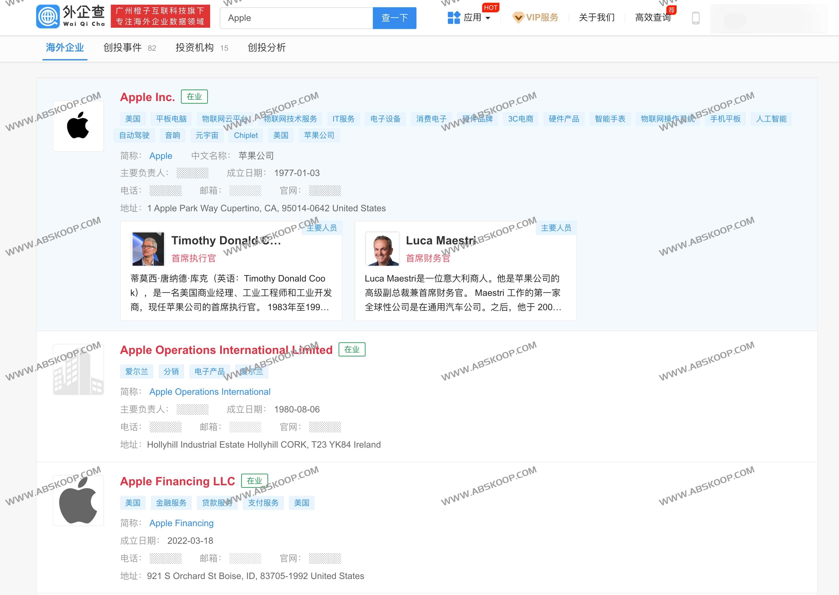 外企查-海外企业查询 商业查询平台