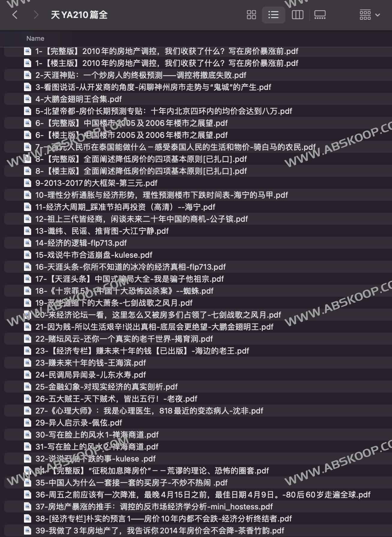 天涯神贴210篇全