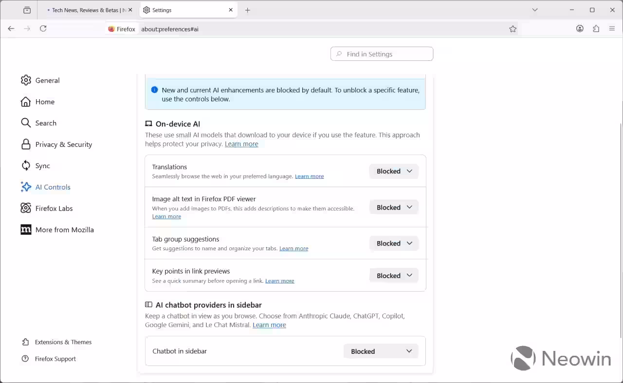 火狐 Firefox 浏览器 148 稳定版发布:可一键禁用 AI 功能插图 火狐 Firefox 浏览器 148 稳定版发布:可一键禁用 AI 功能插图