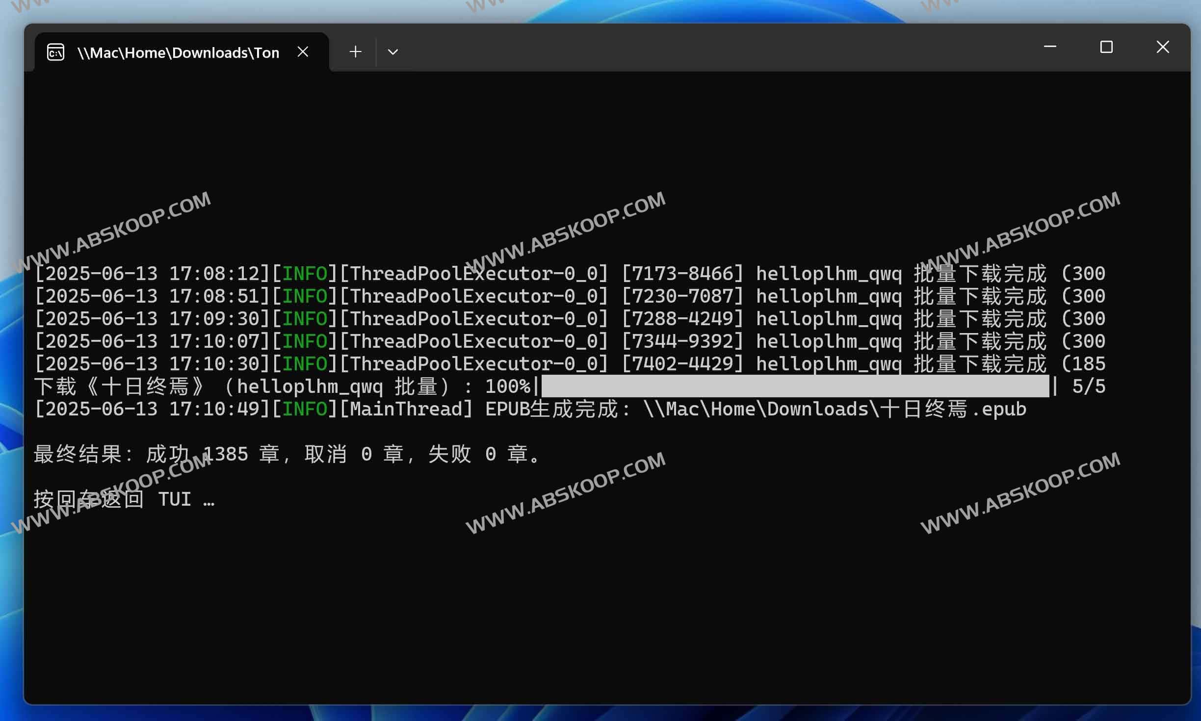 番茄小说下载器精简版：跨平台小说下载工具，支持EPUB格式与断点续传