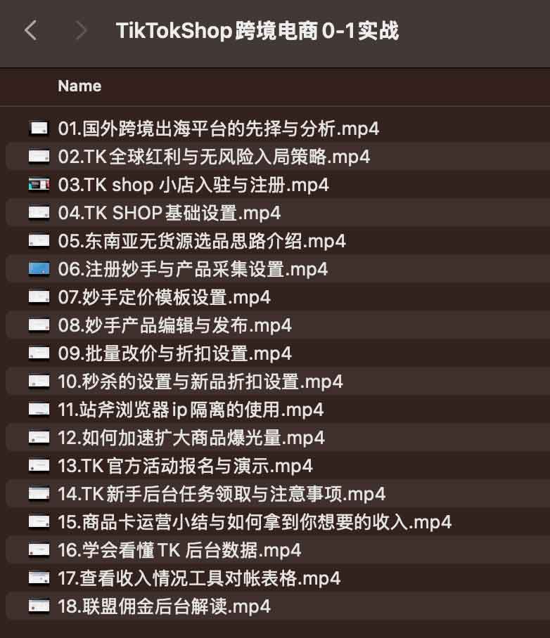 TikTokShop跨境电商0-1实战
