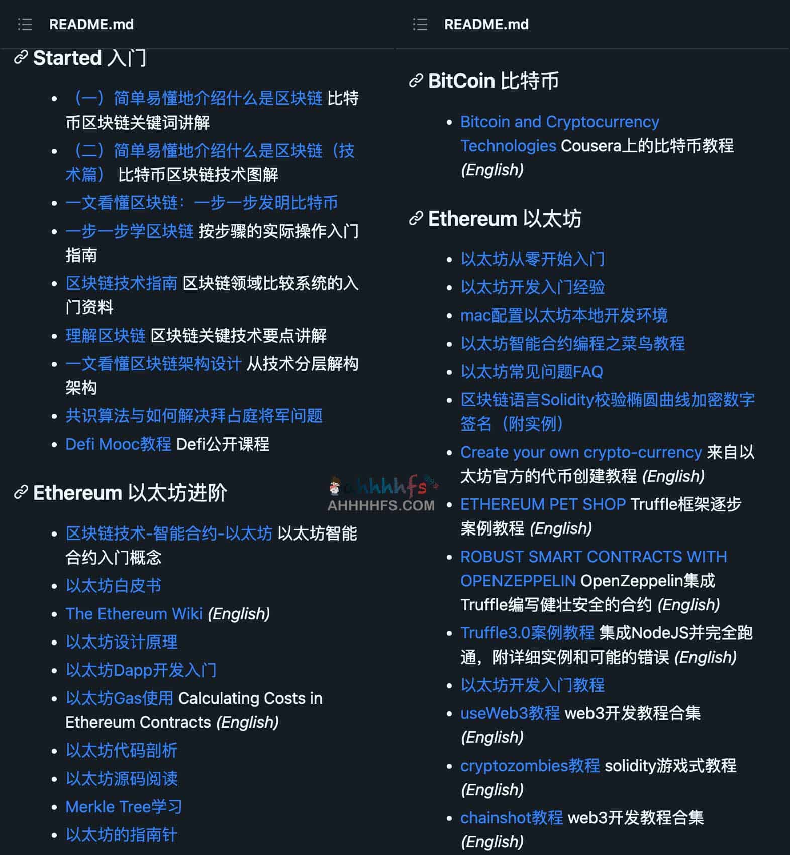 Awesome Blockchain-区块链(BlockChain)技术开发相关资集合