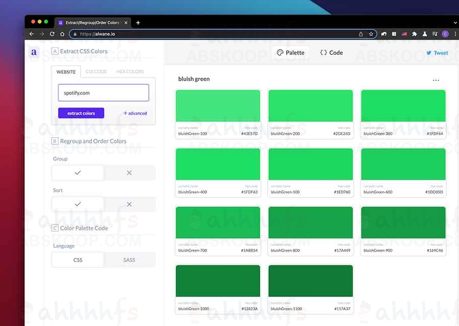 Alwane：从任何网站提取色系 获取颜色代码