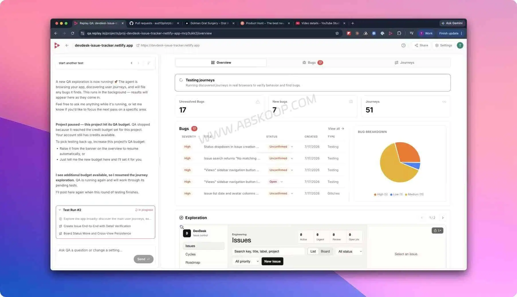 Replay QA 工作界面与 Bug 分析报告