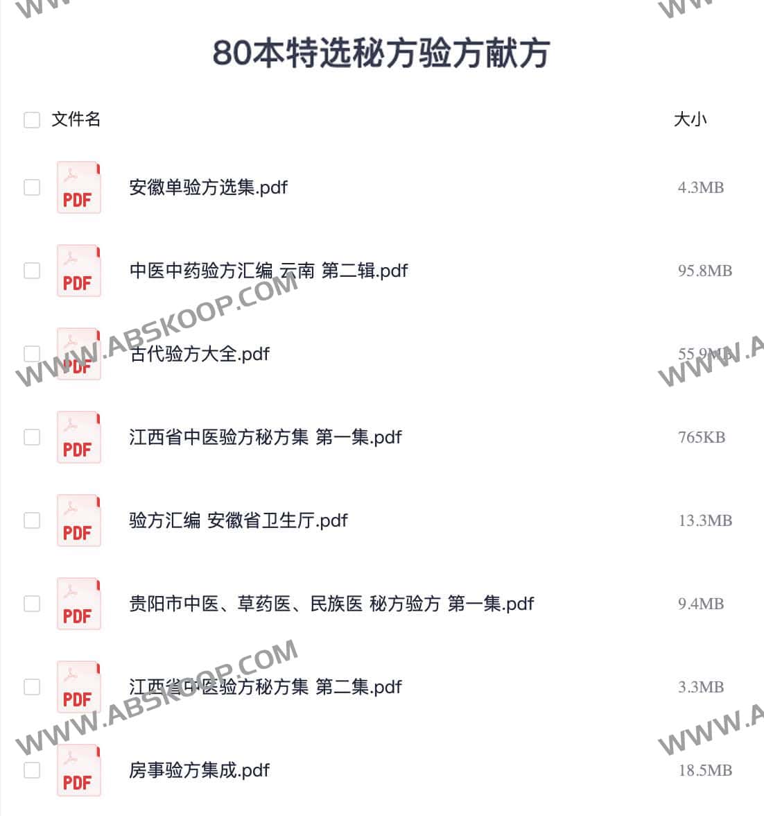 80本特选秘方验方献方