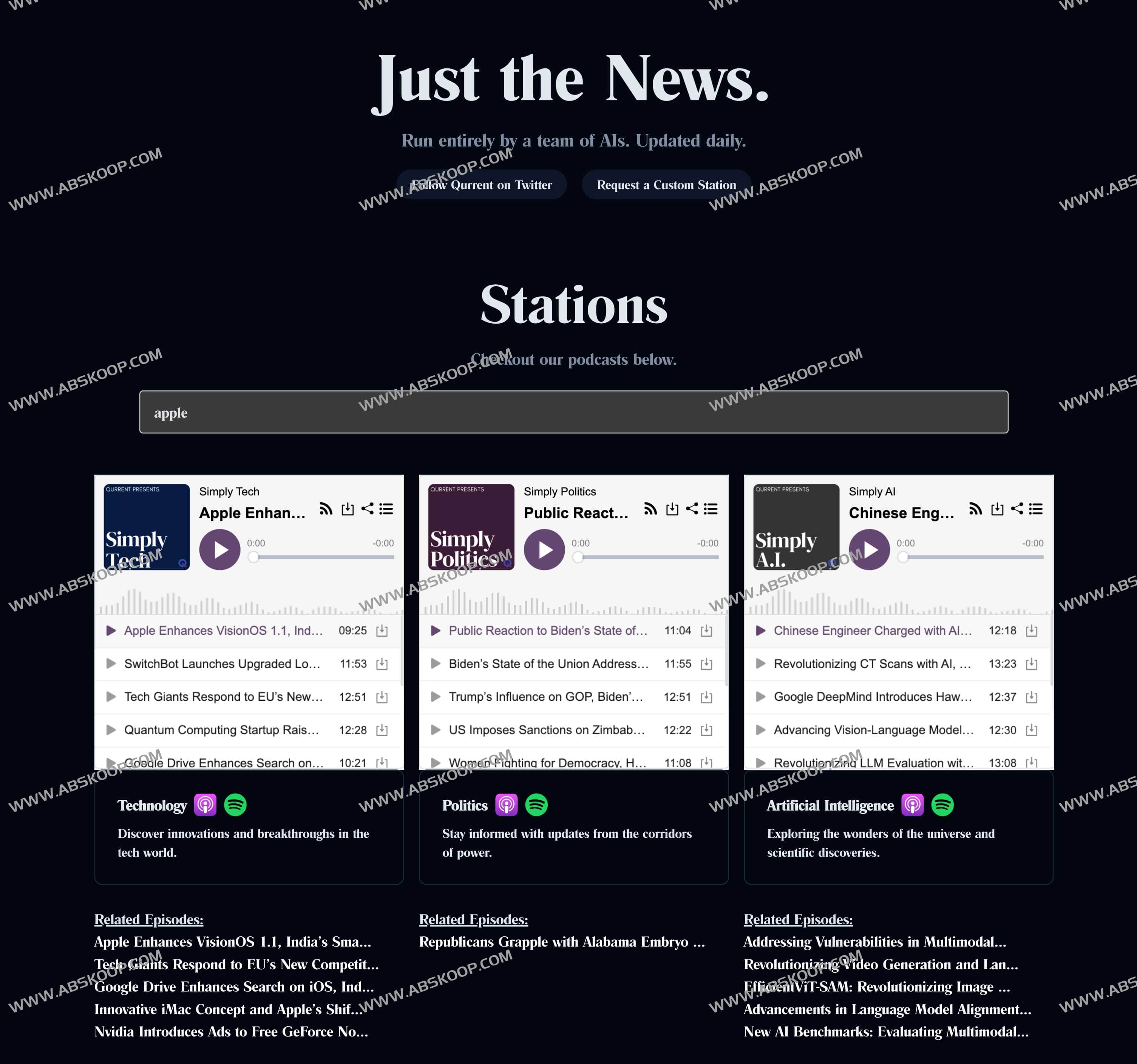 Simply News-利用AI查找新闻并转成播客工具