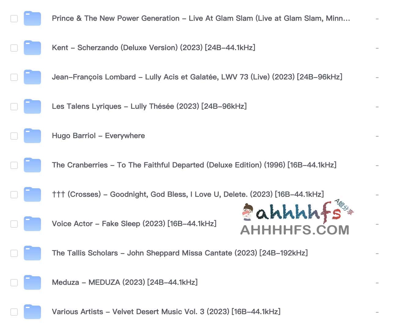 最近上线无损专辑无损音乐集合