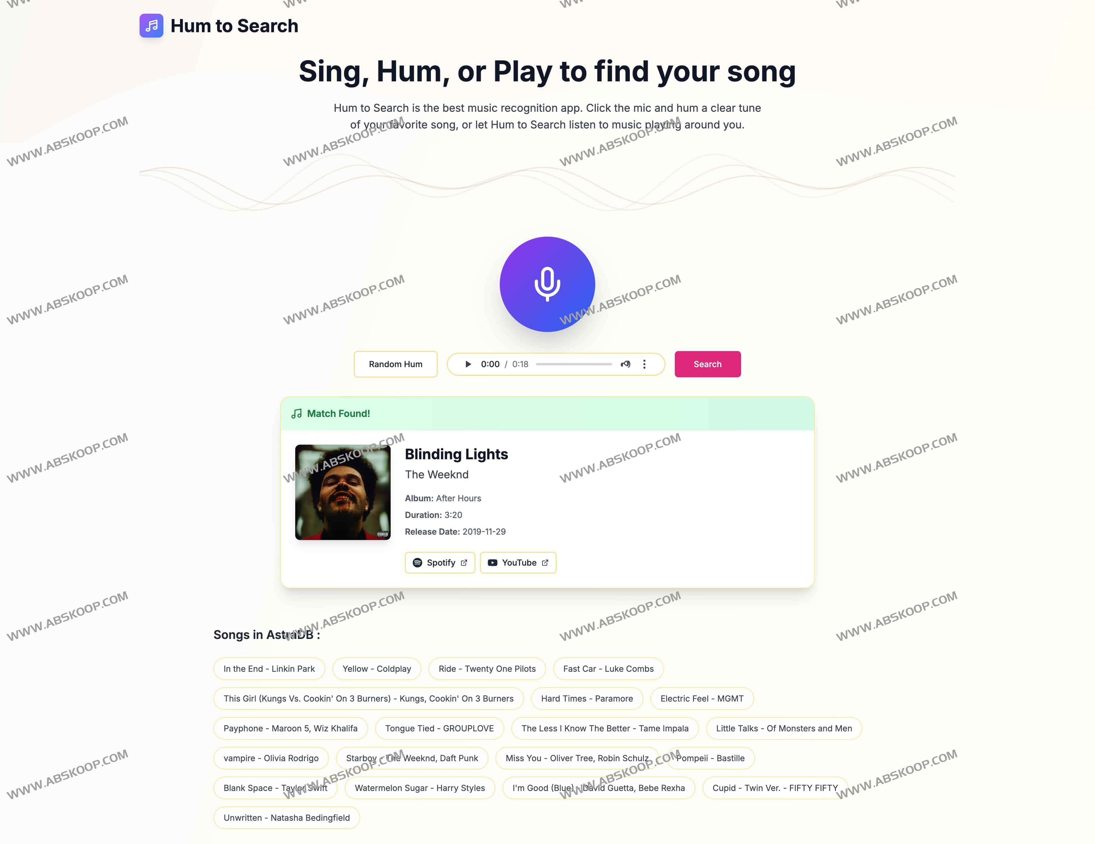 Hum to Search：哼唱就能识别歌曲的AI音乐搜索工具