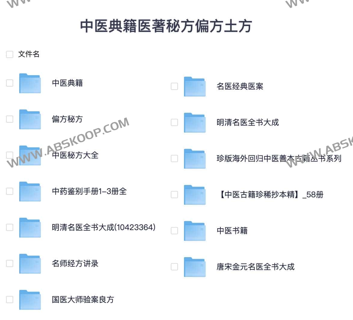 中医典籍医著秘方偏方土方