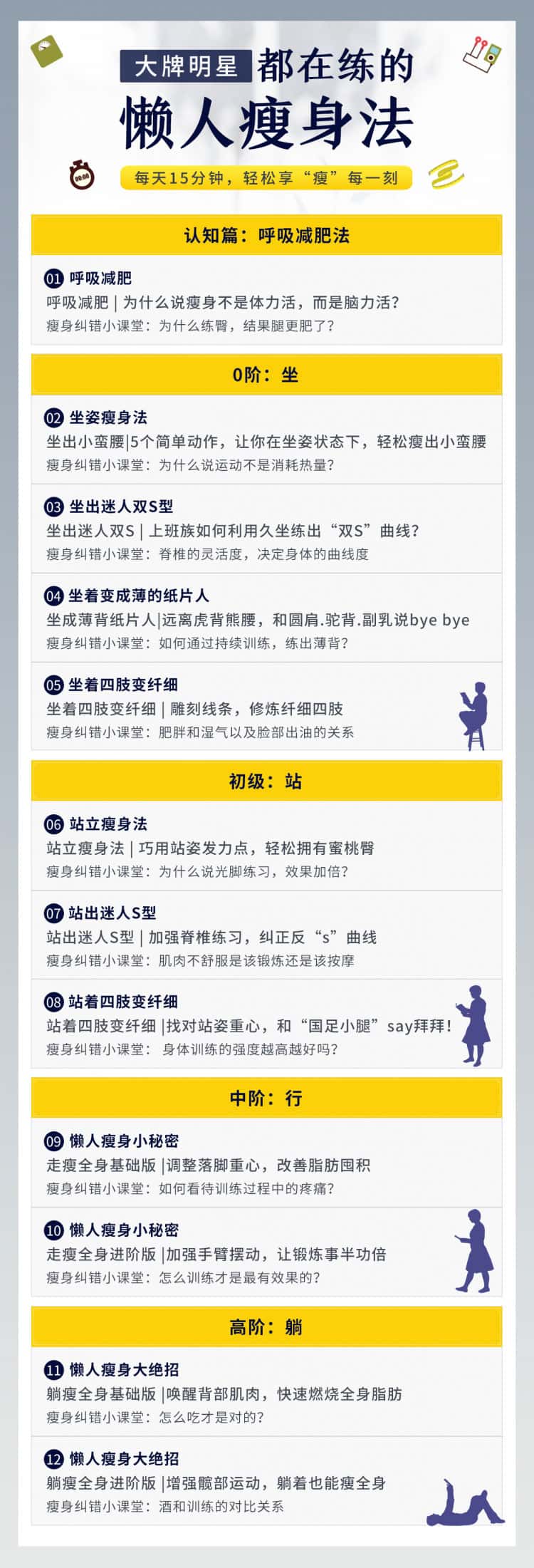 大牌明星都在练的懒人瘦身法（完结）