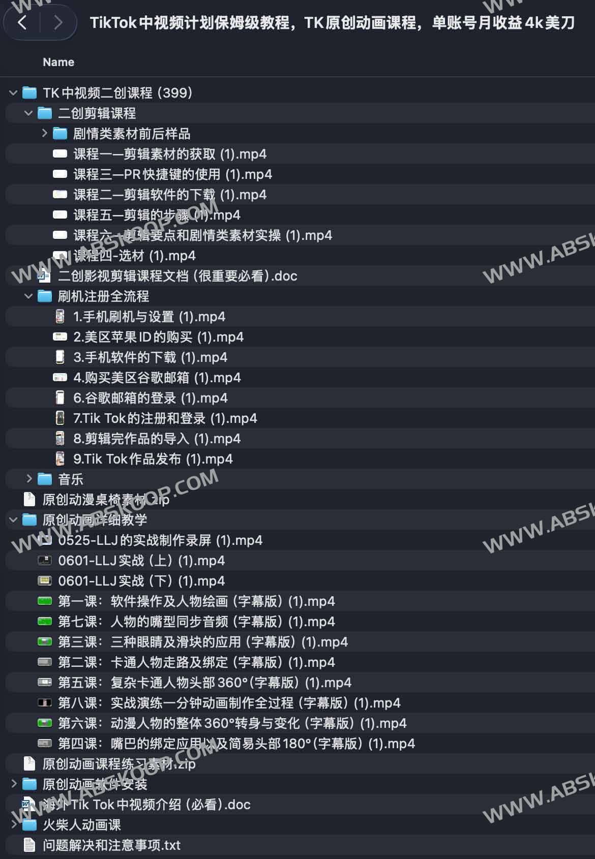 TikTok中视频计划保姆级教程，TK原创动画课程，单账号月收益4k美刀