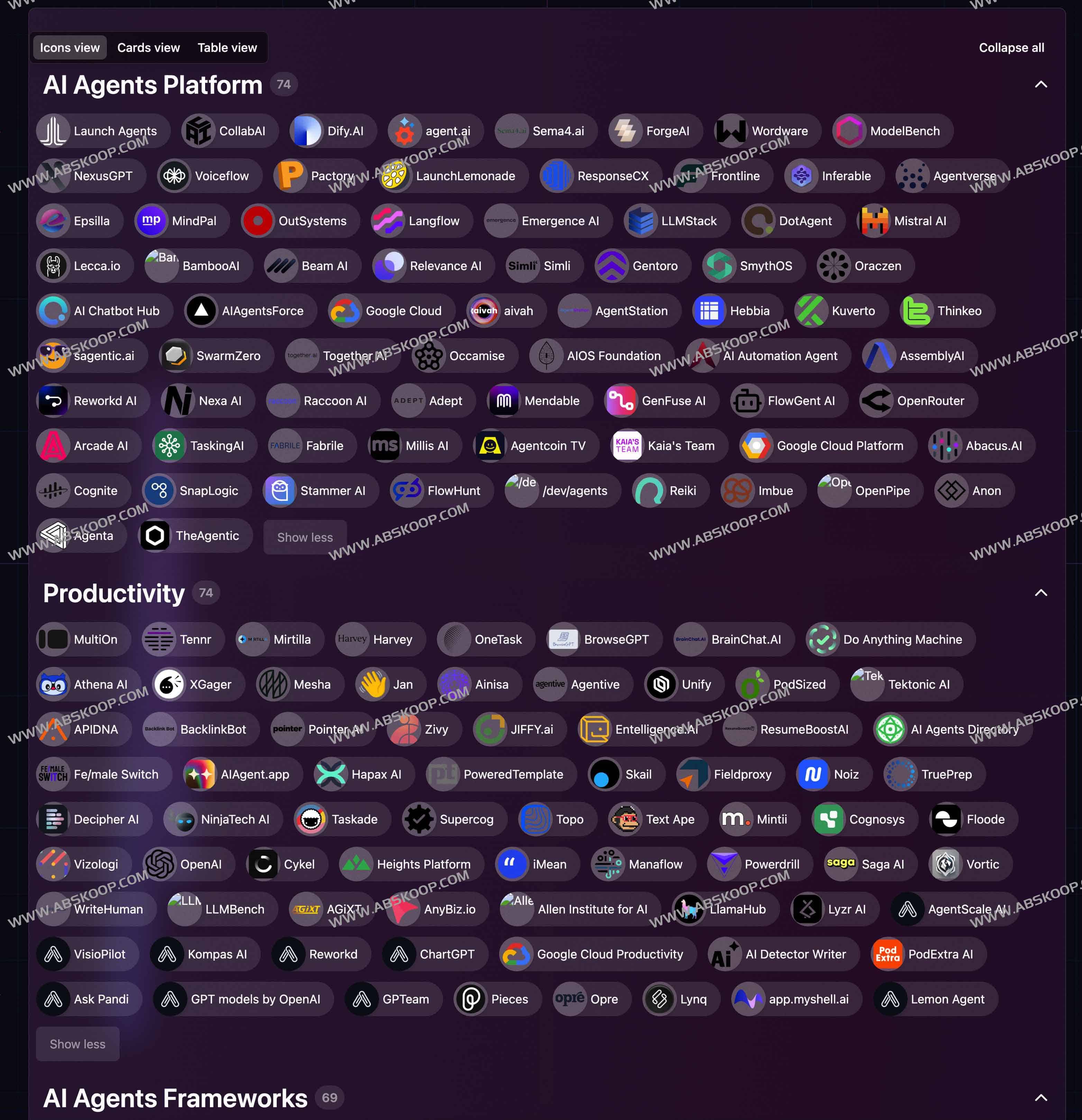 Agents Marketplace：超级丰富的Agents应用市场