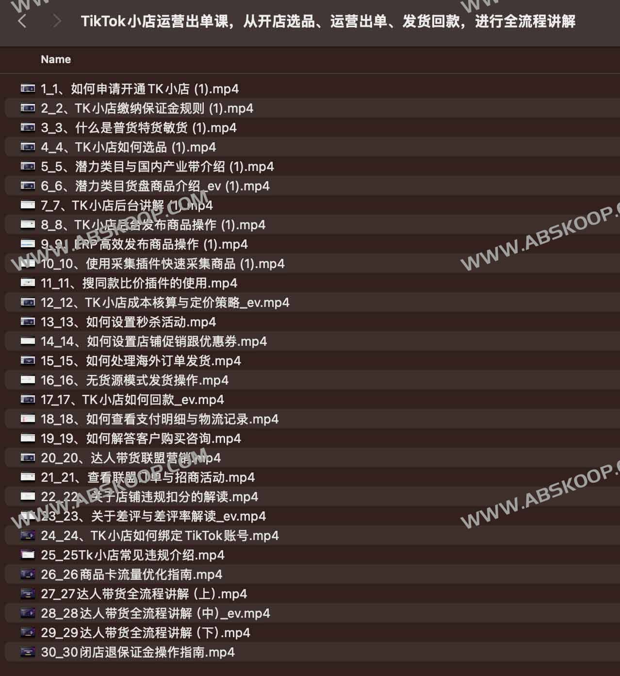 TikTok小店运营出单课，从开店选品、运营出单、发货回款，进行全流程讲解