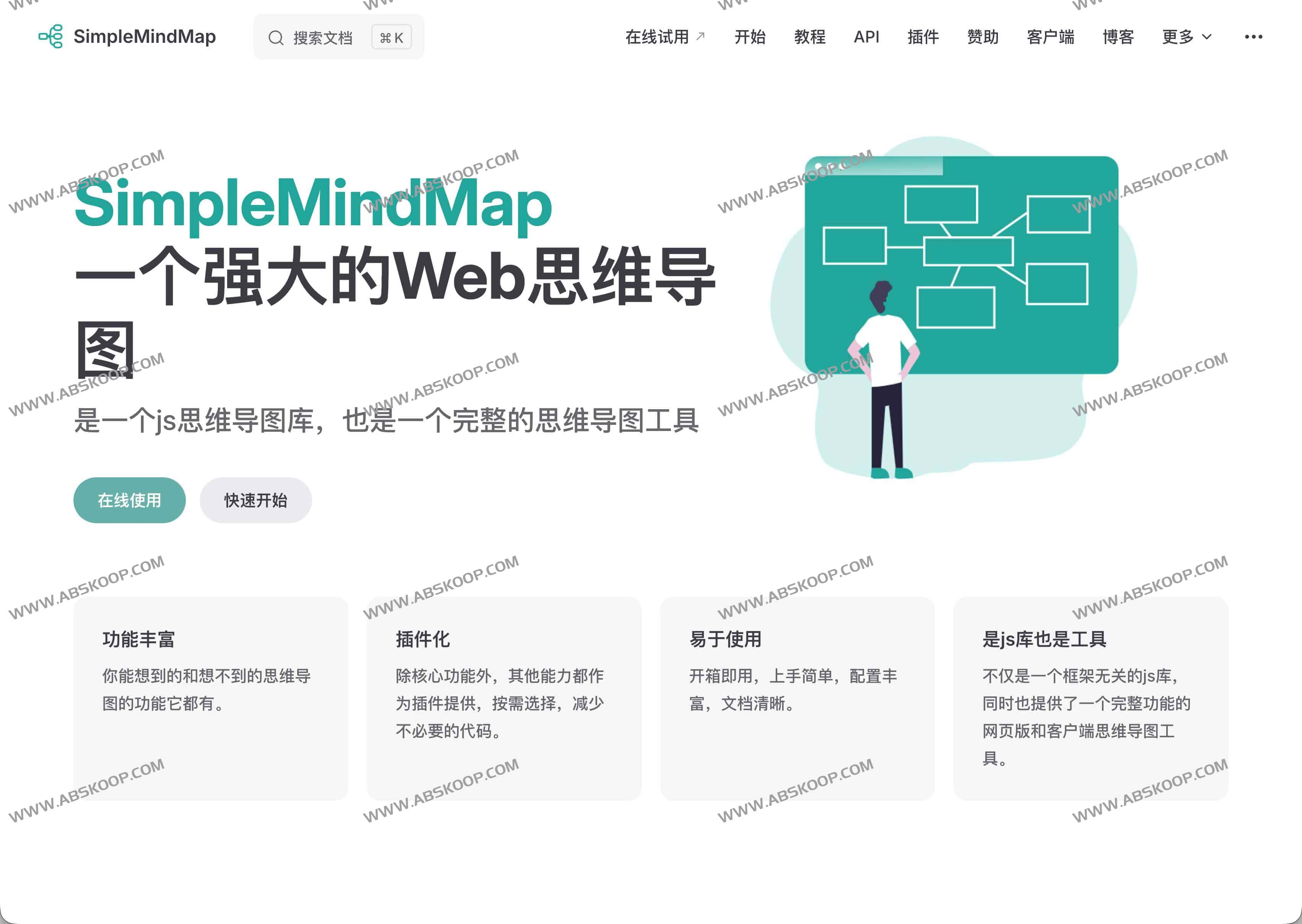 SimpleMindMap：一款开源、插件化的Web思维导图工具