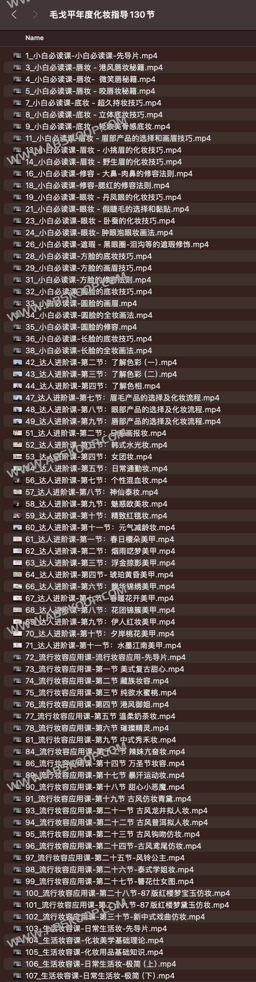 毛戈平年度化妆指导130节