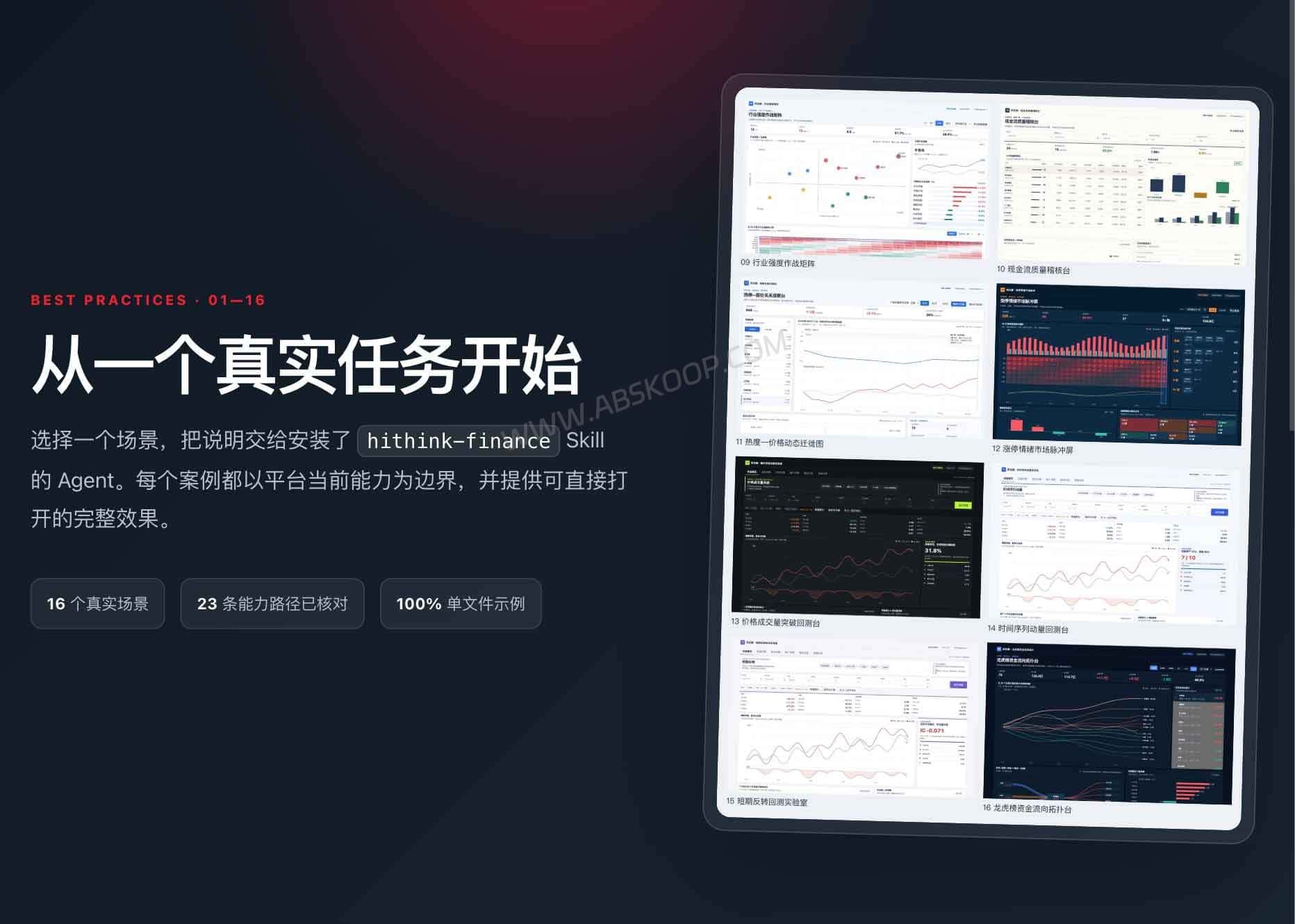 同花顺金融数据API:A股数据接口支持 MCP 和 AI Agent Financial-API 16 个真实应用场景,覆盖 A 股行情、财务、盘面观察与量化研究