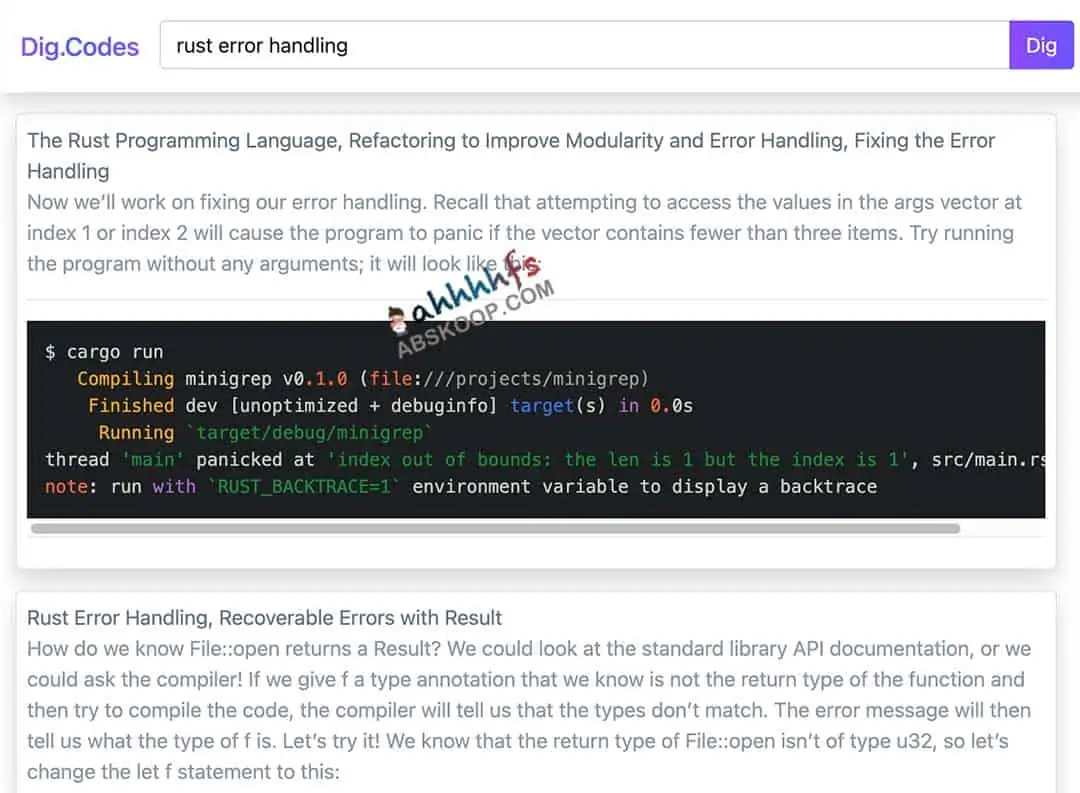 Dig Codes 代码搜索引擎 查找代码以解决开发问题