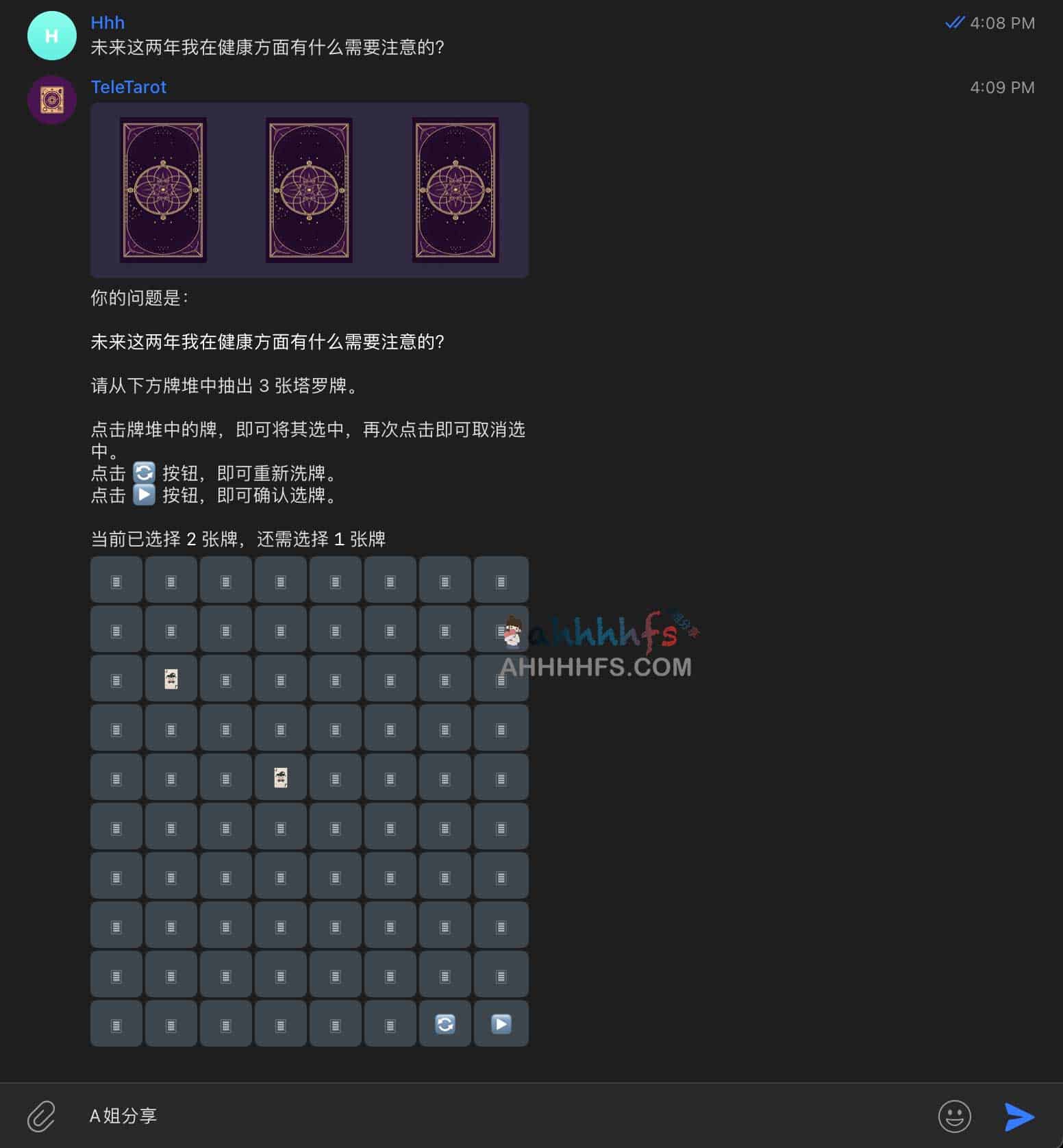 TeleTarot-免费塔罗牌占卜机器人 基于 GPT-4