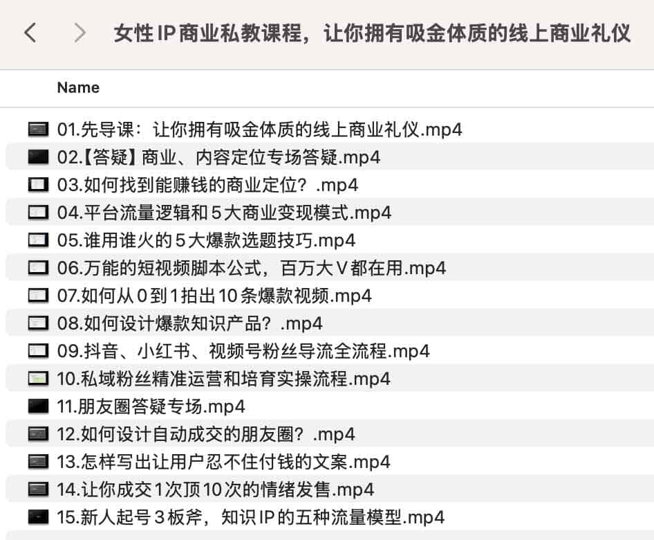 女性IP商业私教课程，让你拥有吸金体质的线上商业礼仪