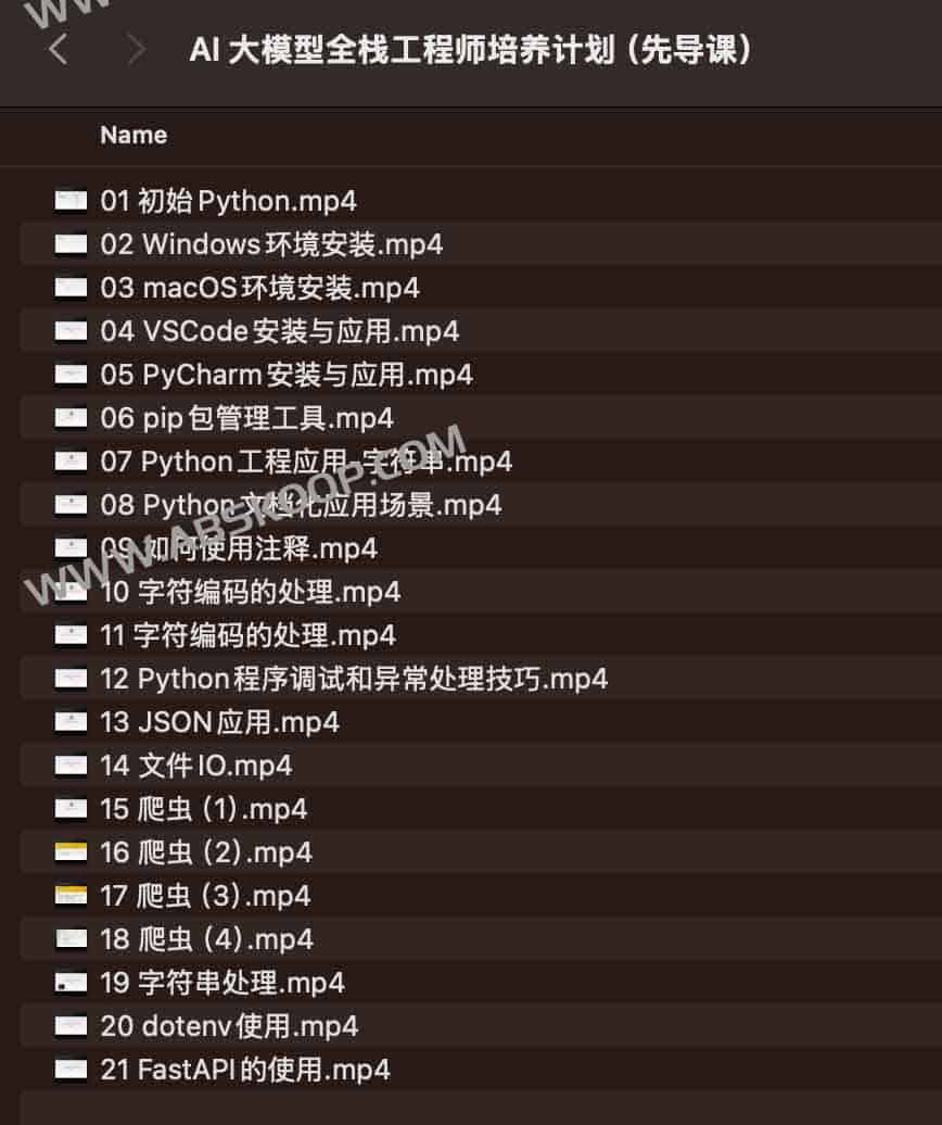 AI 大模型全栈工程师培养计划（先导课）