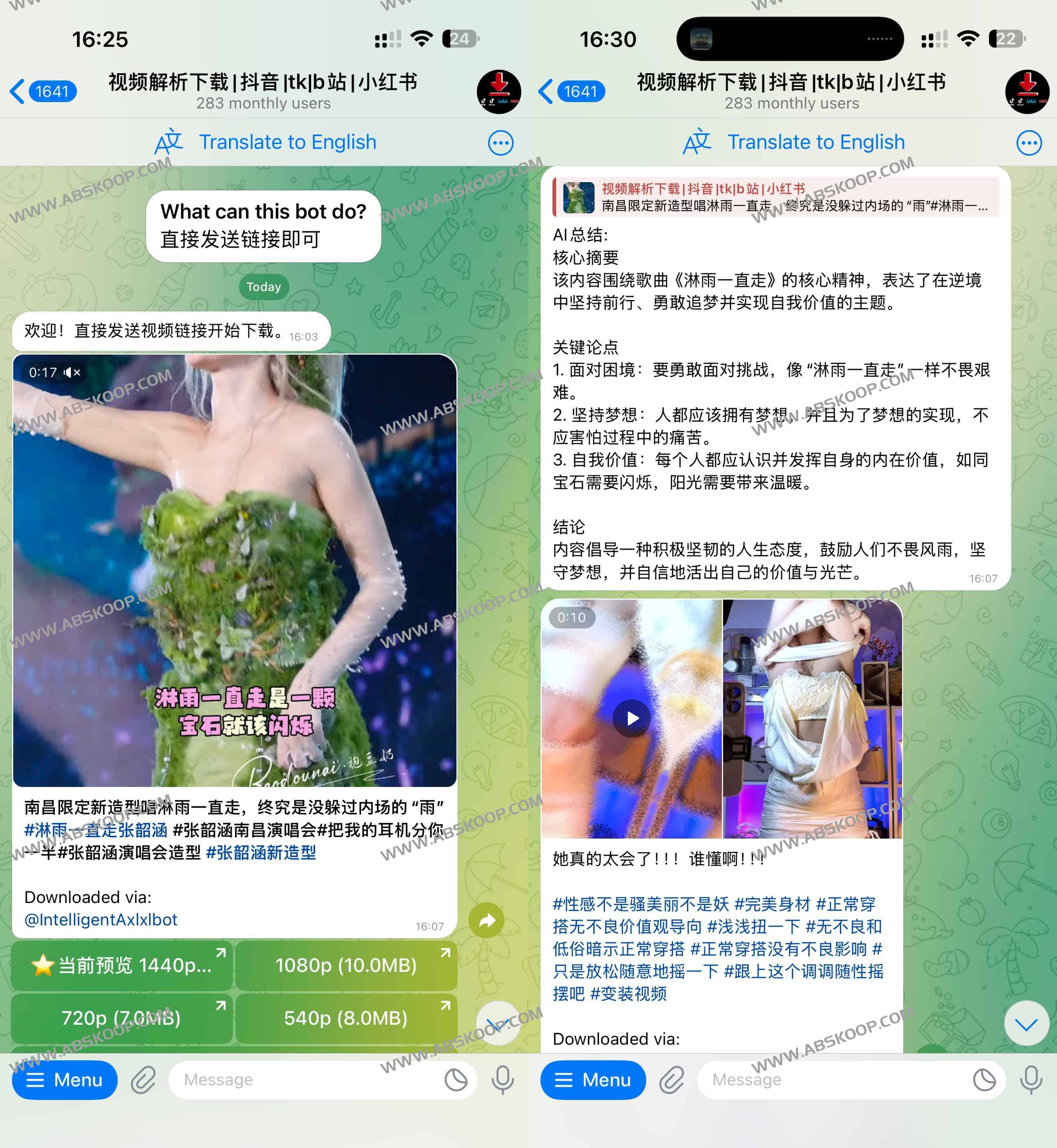 IntelligentAxlxlbot：免费跨平台视频解析神器 抖音/TikTok/B站/YouTube/小红书一键下载