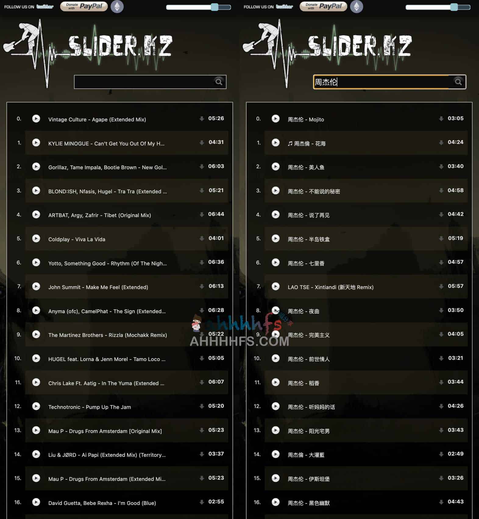 免费音乐搜索下载工具-sliderkz