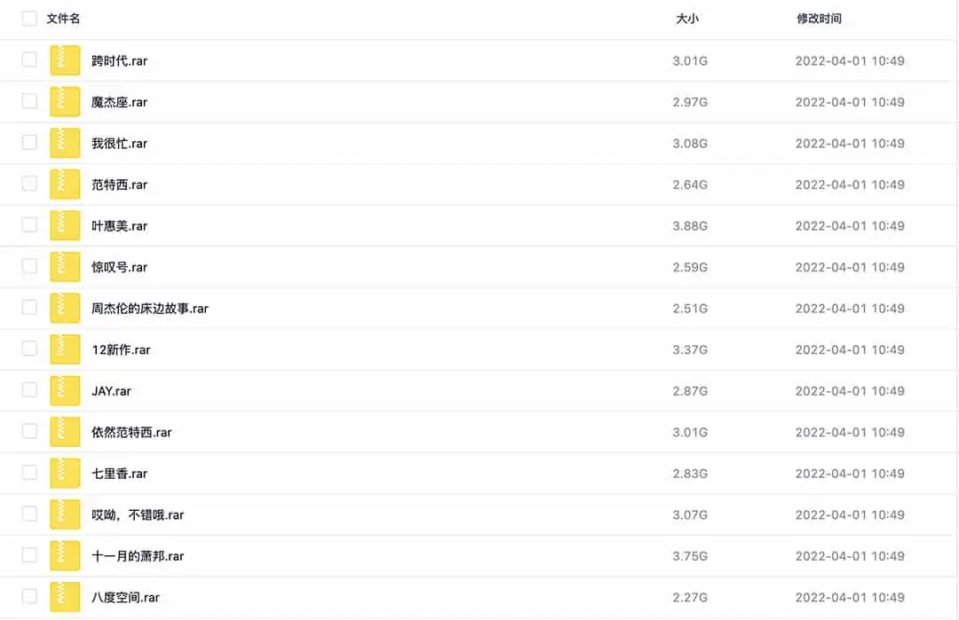 周杰伦专辑合集 黑胶品质14张专辑40G