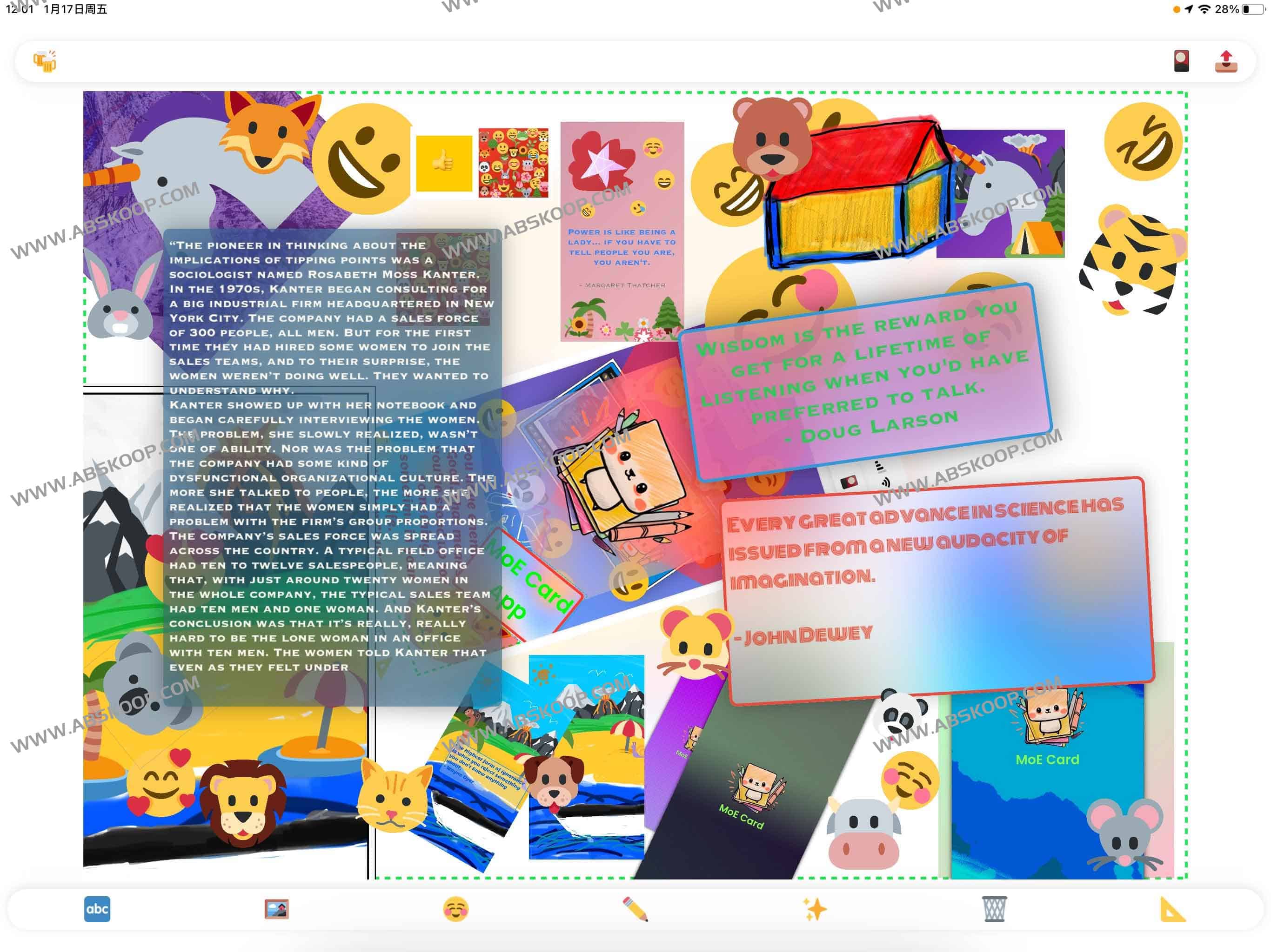 萌艺卡片（MoE Card App）：免费无广告的拼贴与卡片制作神器