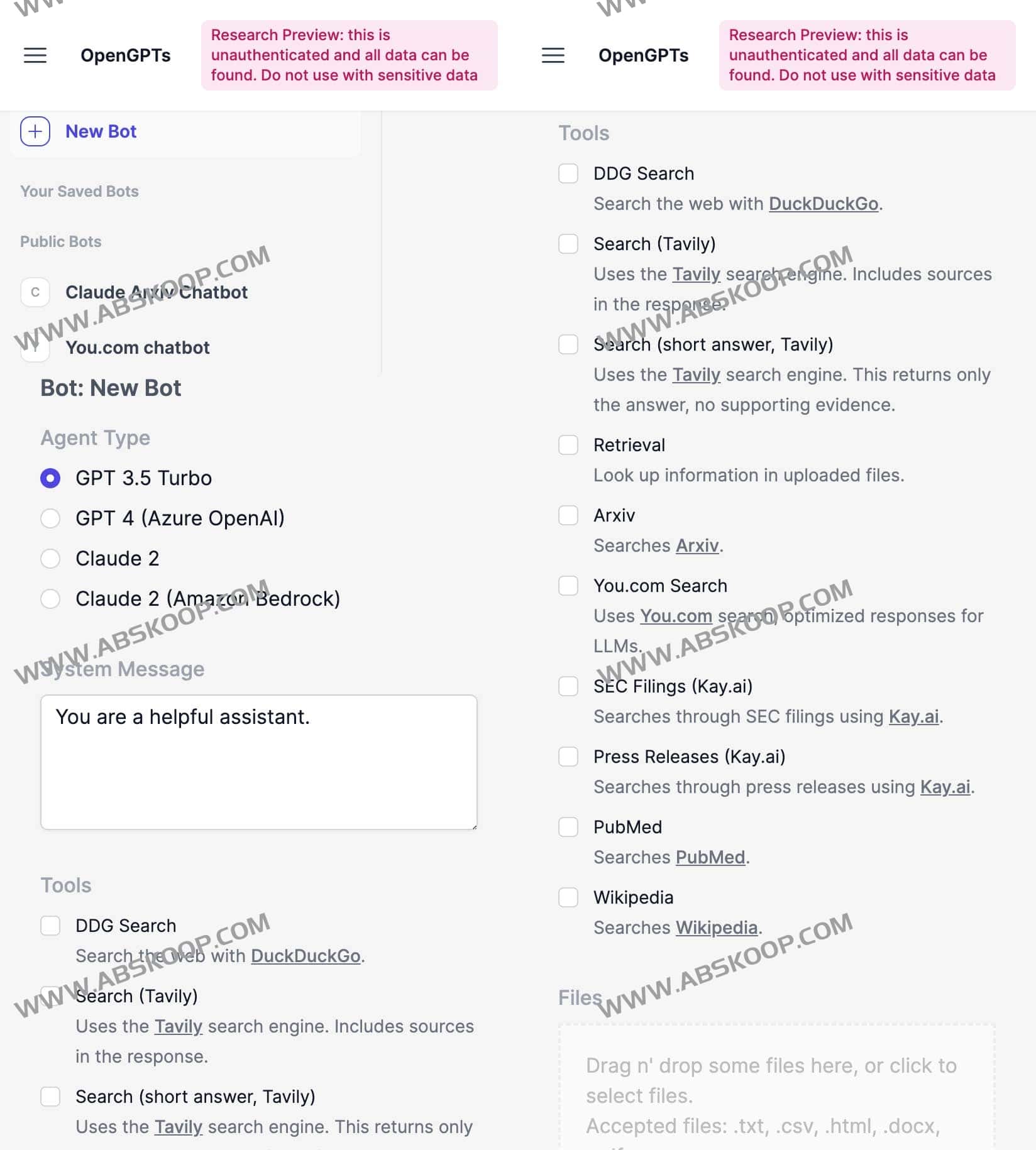 OpenGPTs-开源版GPTs 支持定制聊天机器人