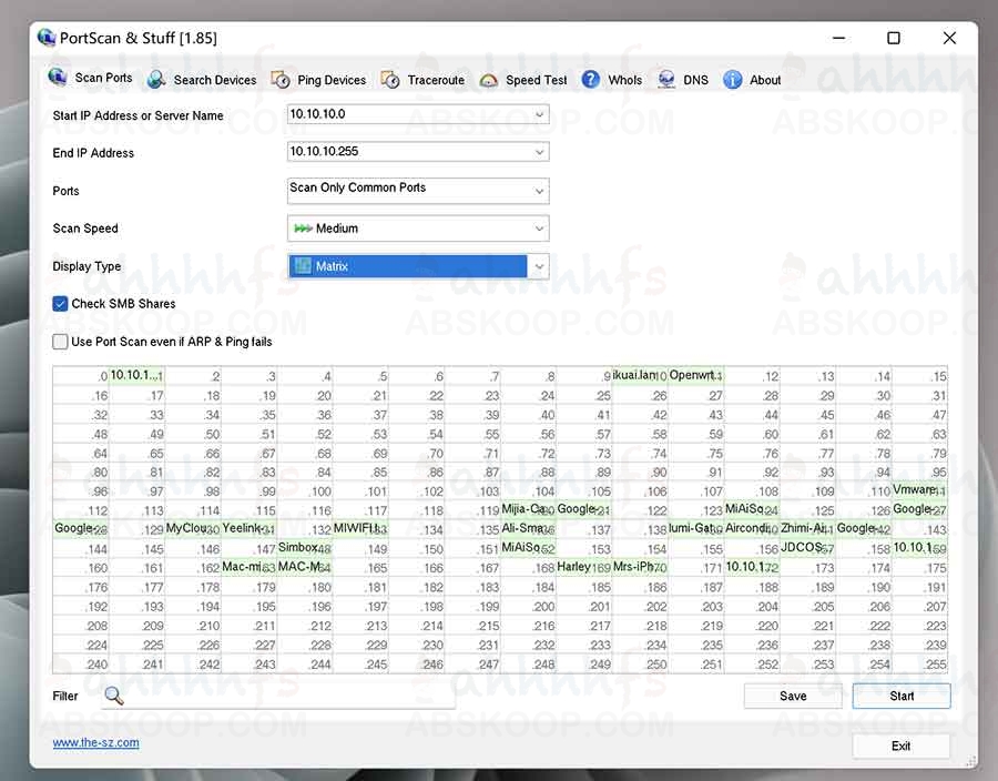 PortScan& Stuff 局域网端口，IP检查利器
