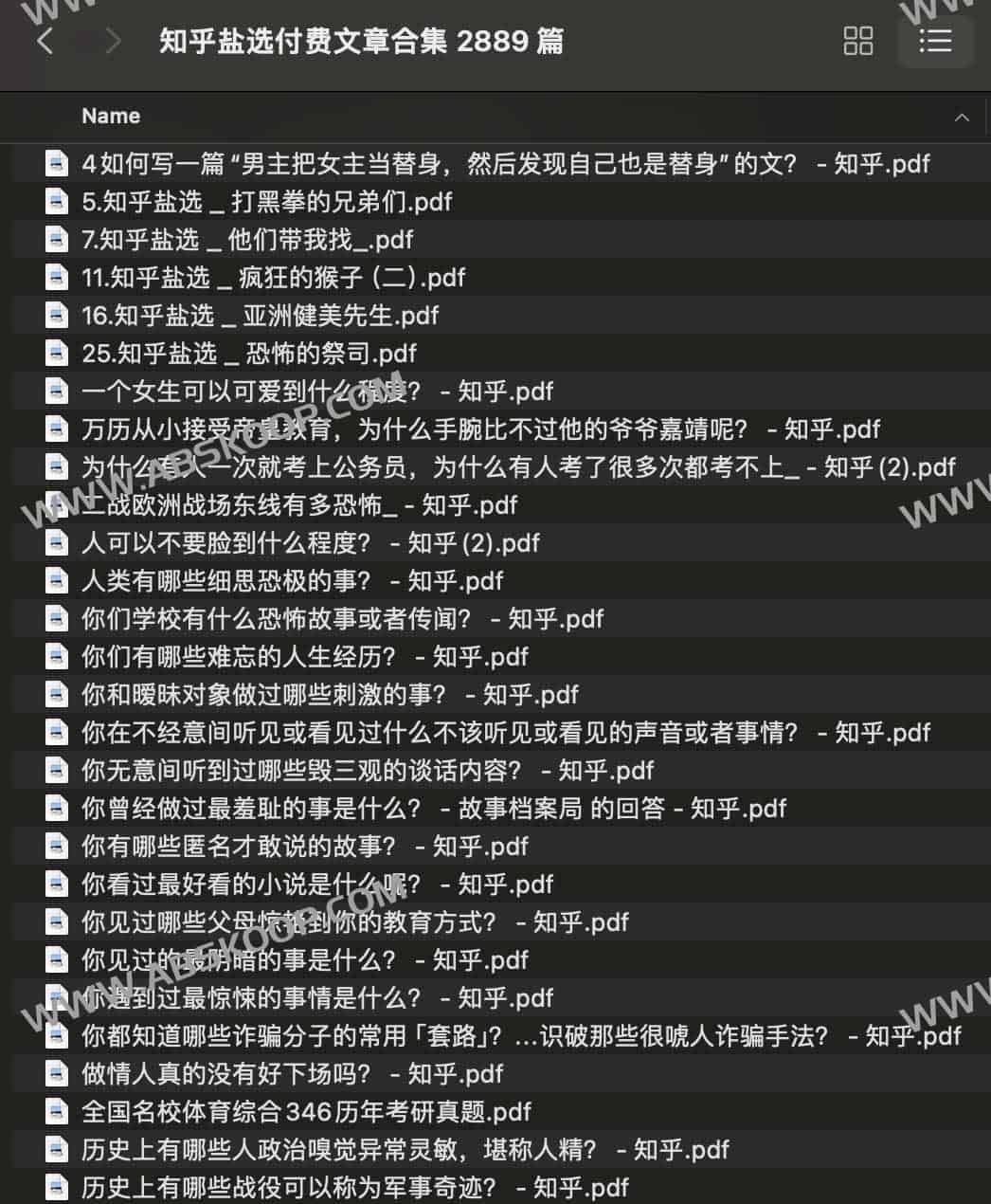 知乎盐选付费文章合集 2889 篇