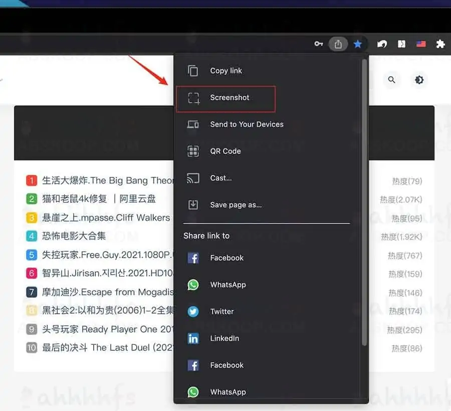 Google-Chrome开启自带的截图