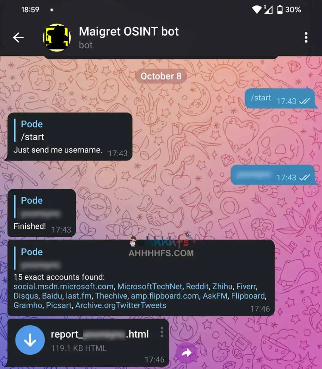 开源用户名查找工具 支持全球3000+站点-maigret