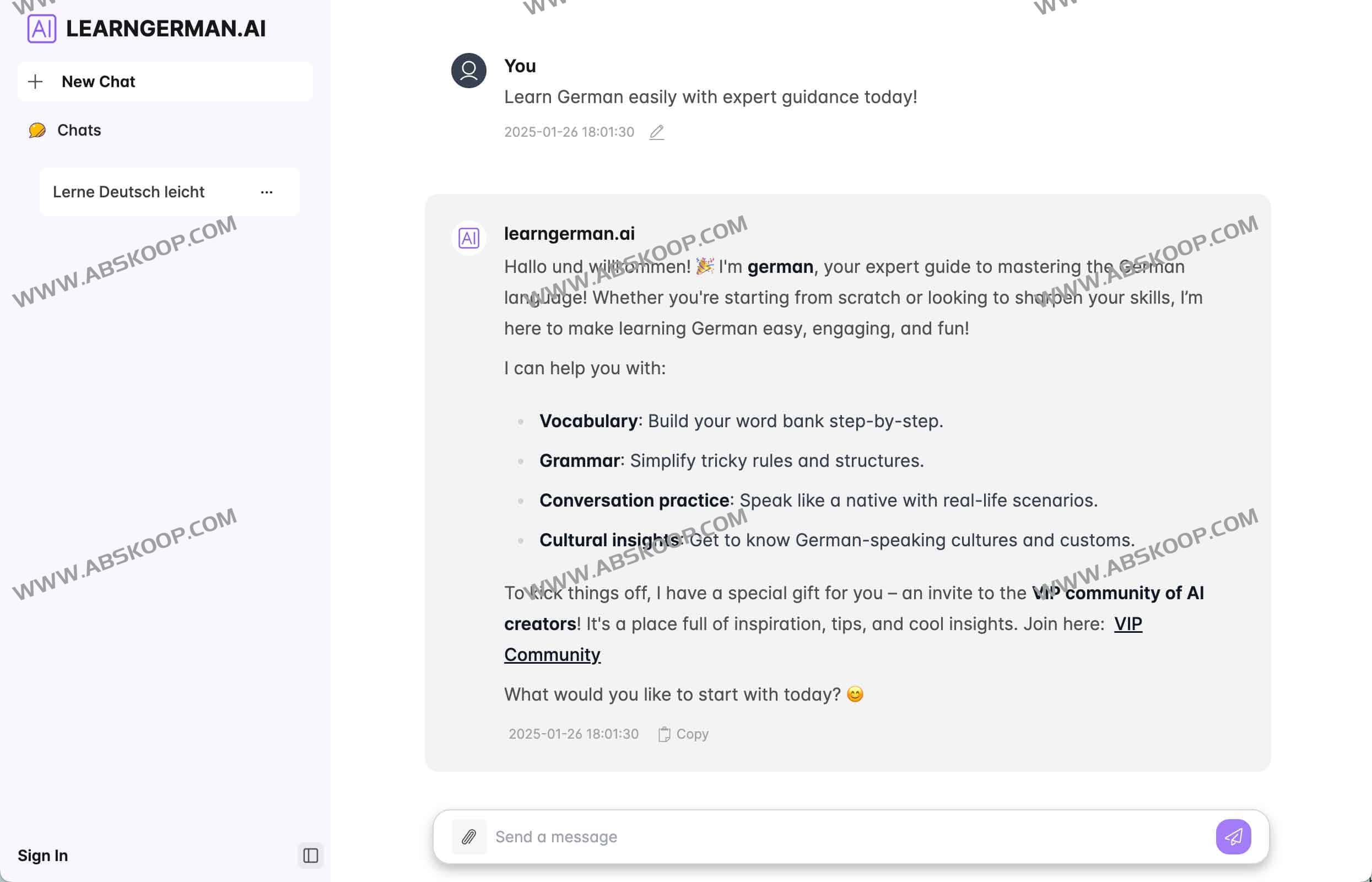 免费在线德语学习工具 提供实时反馈和口语练习：LearnGerman AI