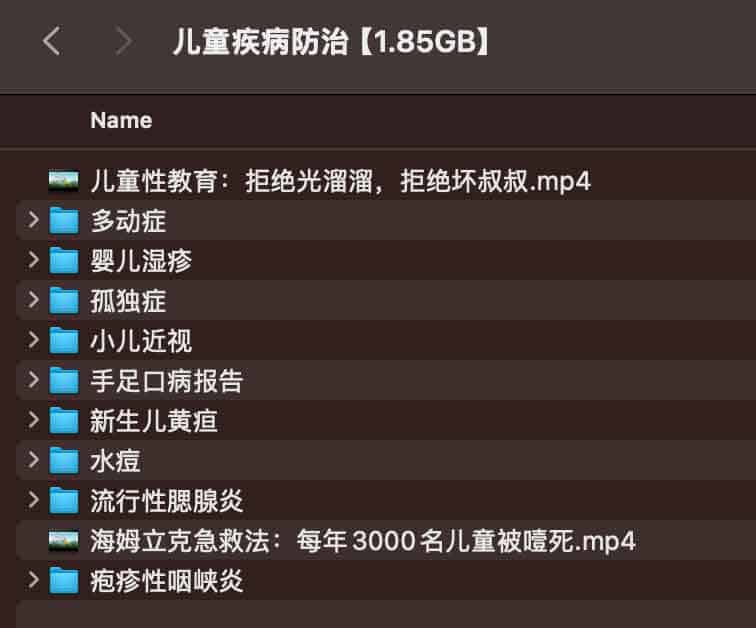 儿童疾病防治【1.85GB】