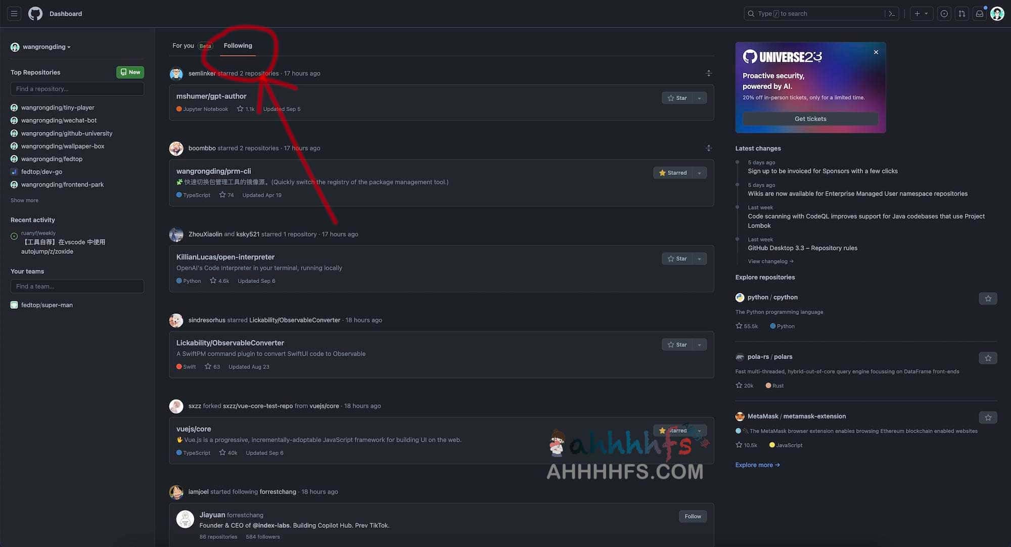 恢复旧版本GitHub Feed插件-Github Old Feed