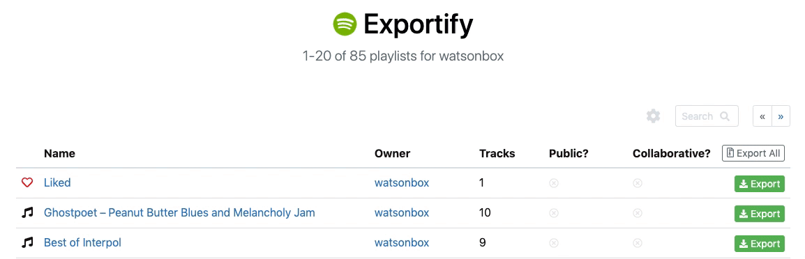 Exportify：Spotify播放列表一键导出工具 轻松备份你的音乐收藏