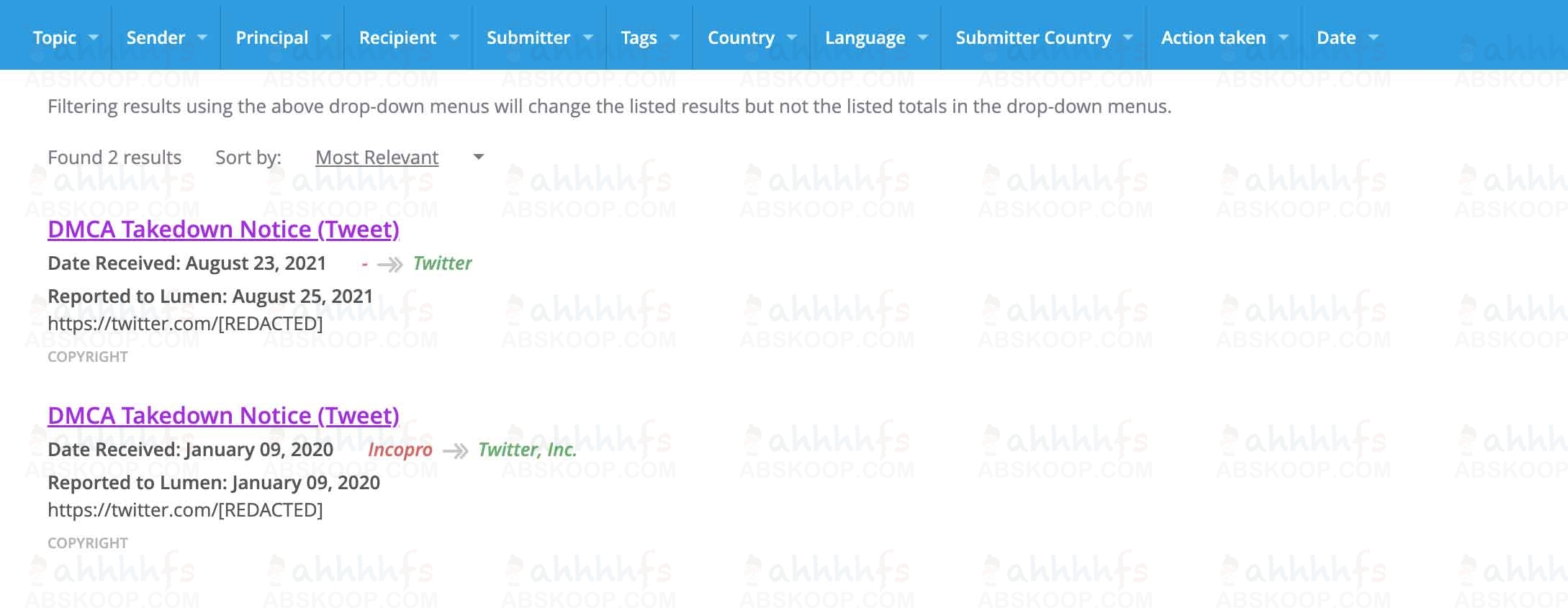 Lumen-网络上删除内容的请求的数据库