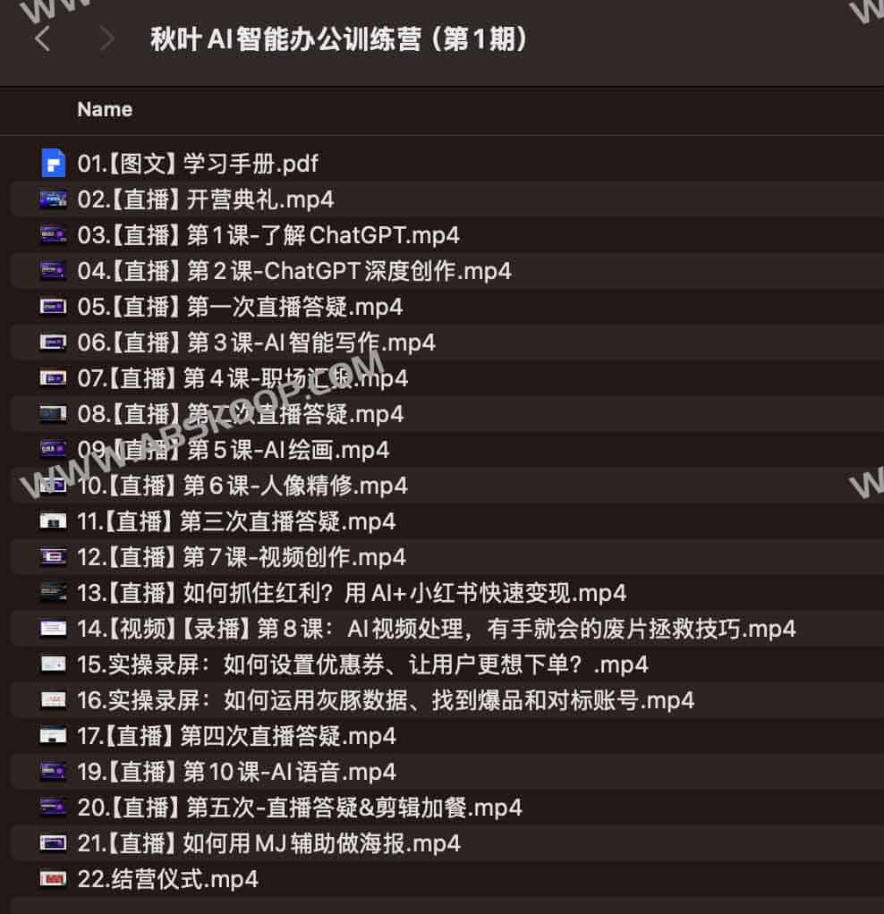 秋叶AI智能办公训练营（第1期）