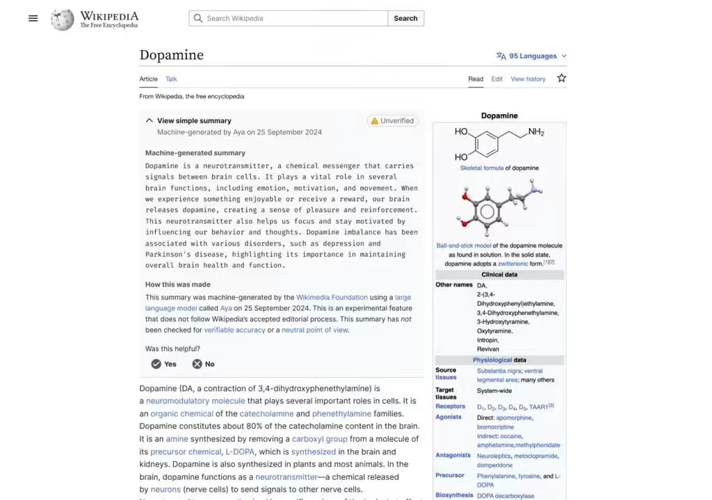 维基百科编辑强烈反对后,基金会叫停 AI 摘要计划插图 维基百科编辑强烈反对后,基金会叫停 AI 摘要计划插图