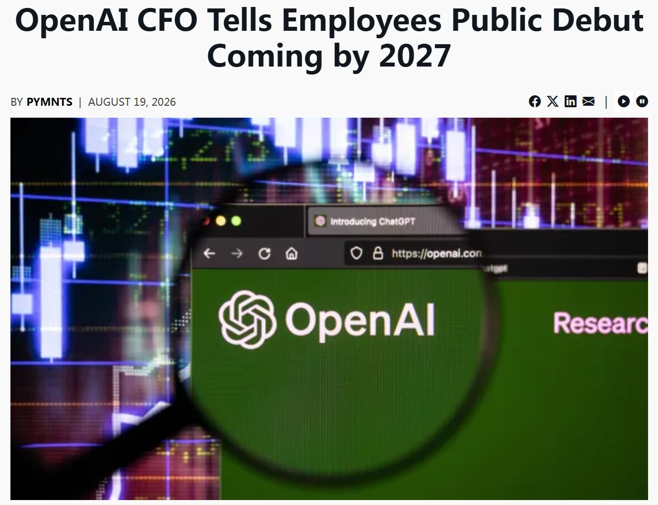 OpenAI定调2027年最迟上市,CFO呼吁无视Anthropic竞速插图 OpenAI定调2027年最迟上市,CFO呼吁无视Anthropic竞速插图