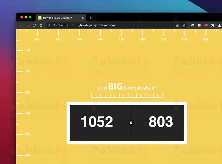 How Big Is My Browser：在线直接测量你浏览器大小