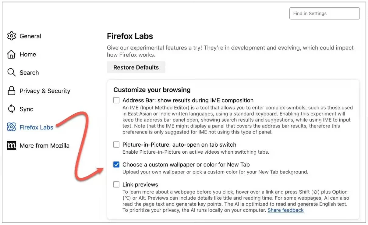 火狐 Firefox 浏览器 138 新特性:新标签页背景支持上传图片定制插图1 火狐 Firefox 浏览器 138 新特性:新标签页背景支持上传图片定制插图1