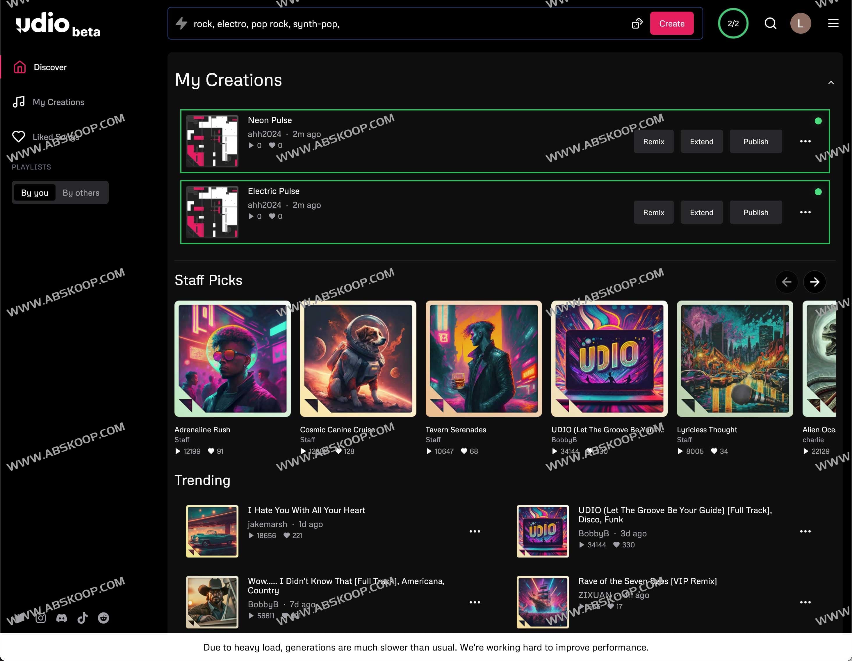 Udio-免费AI音乐生成器