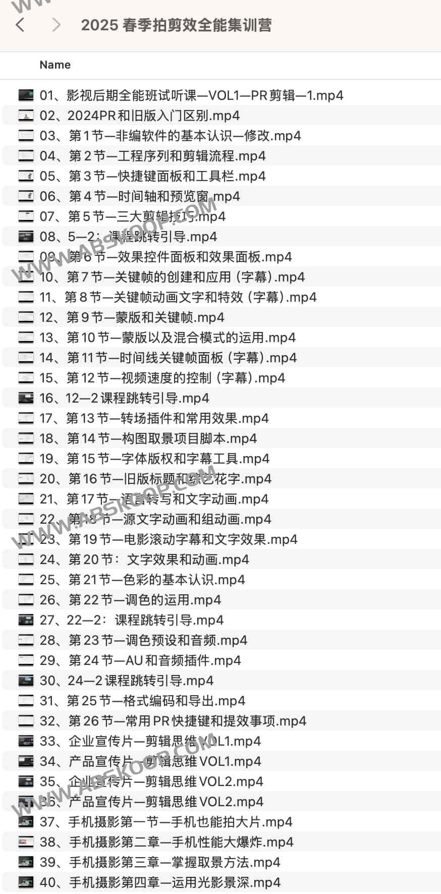 2025 春季拍剪效全能集训营