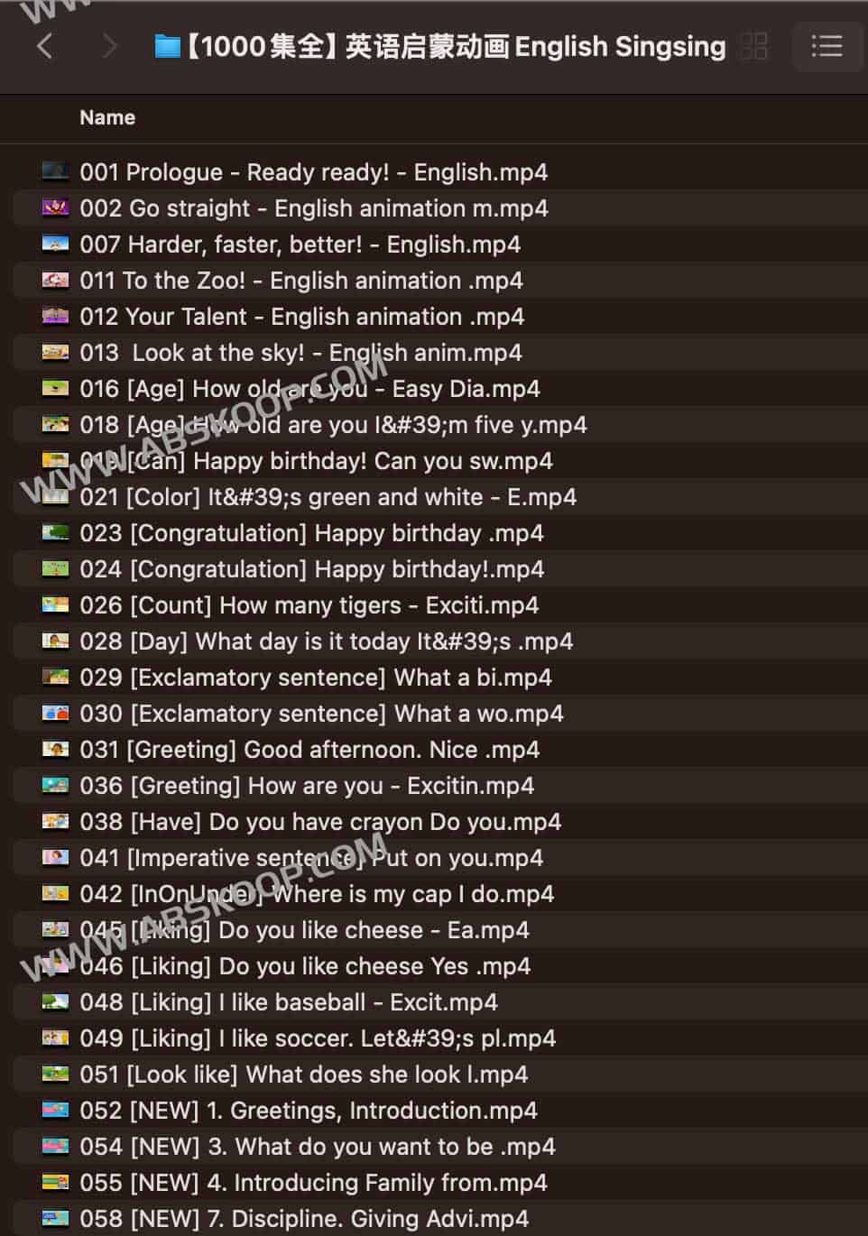 【1000集全】英语启蒙动画English Singsing